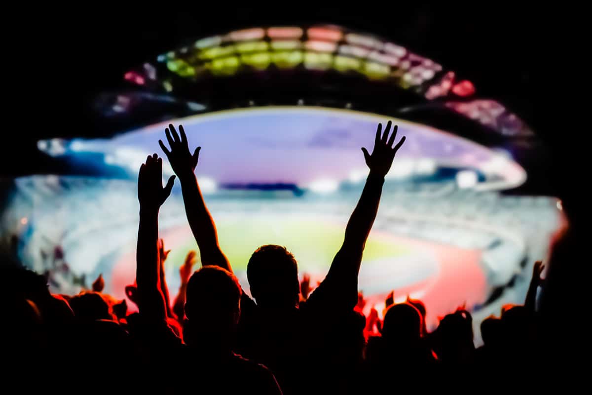 People enjoying a concert booked by Blue Rewards Live Events