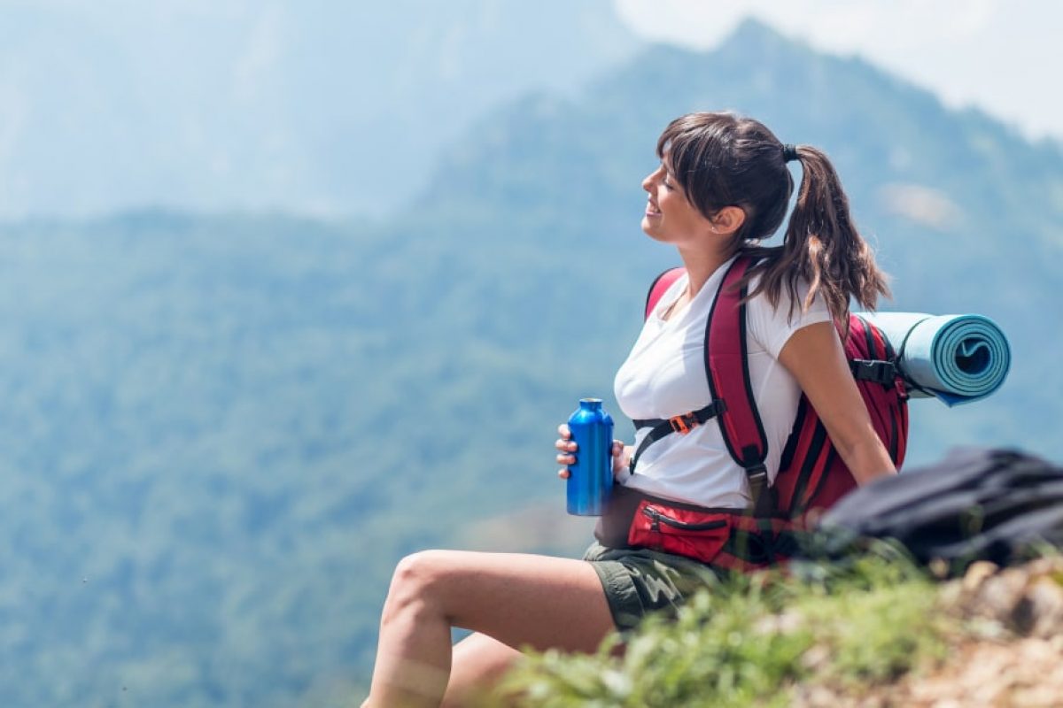 girl enjoying nature while practicing sustainability